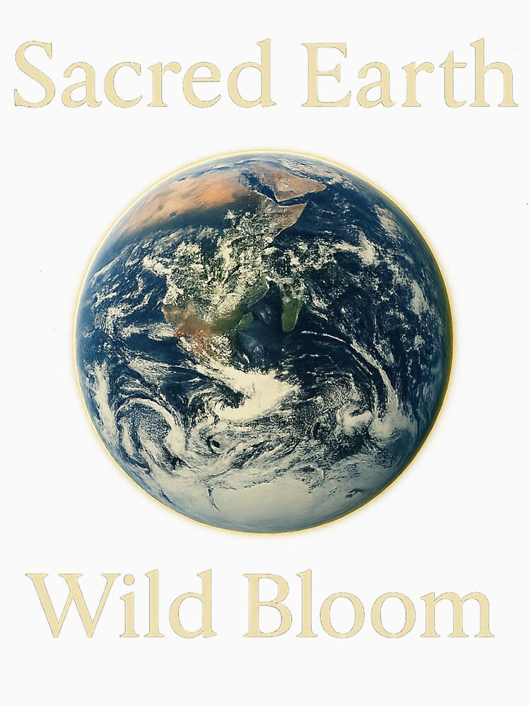Sacred Planet, Bold Bloom – Cosmic Earth Love Design by AATGShop