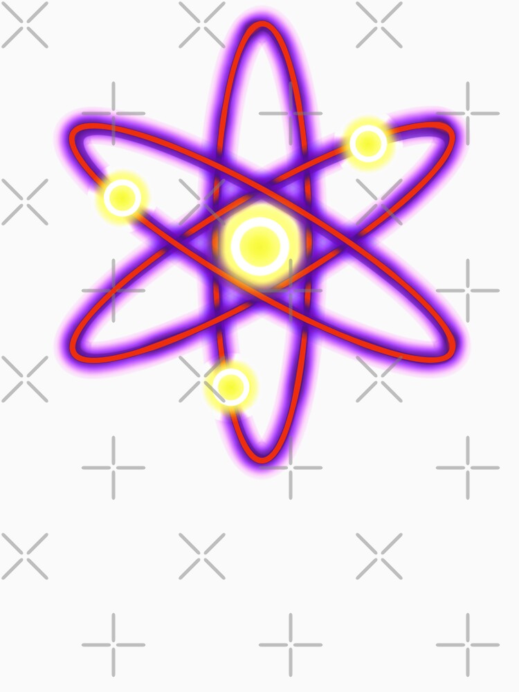 Red Neon Lights Cosmos Atom by Milasneeze