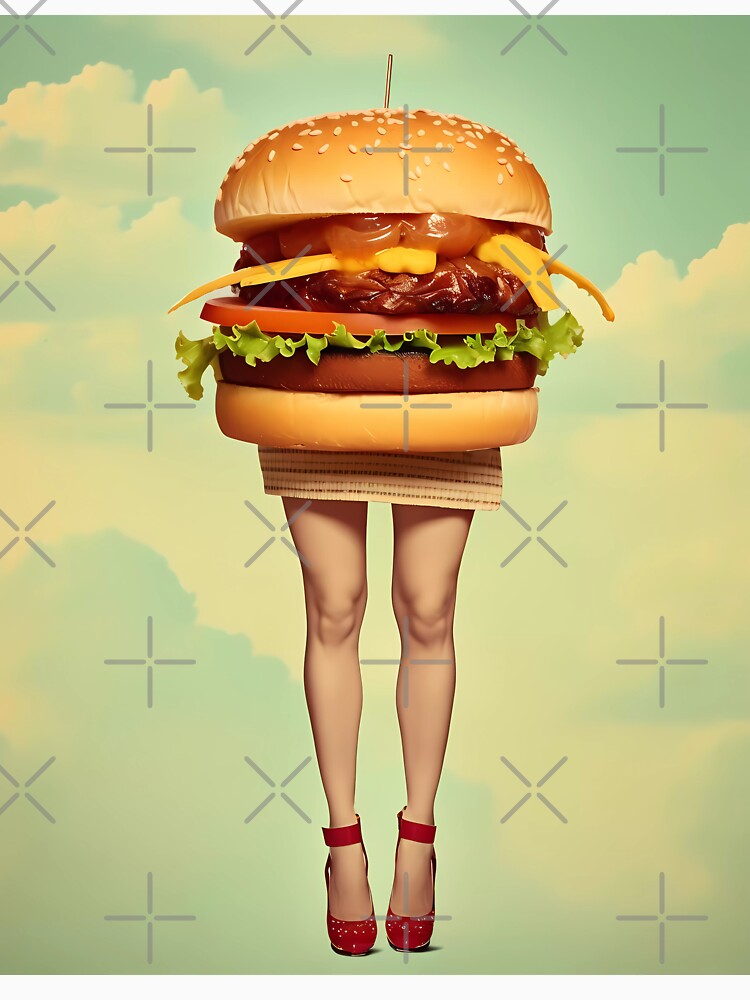 Burger with Beautiful Legs in the Sky by SingularityGeek