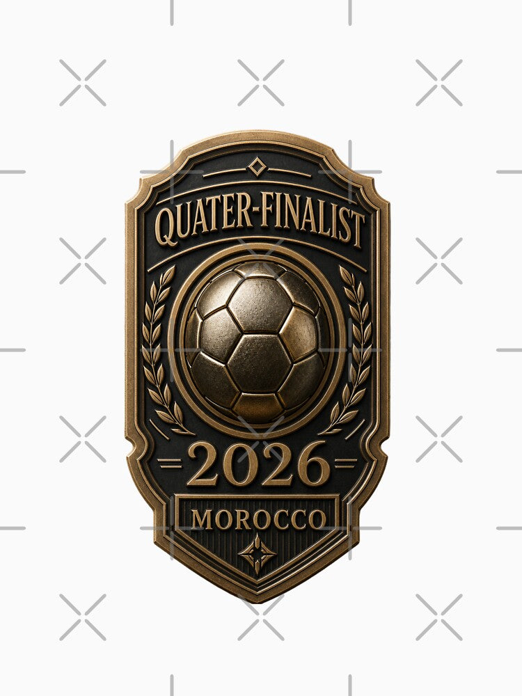 Maroc Morocco Quarter-Finalist Badge 2026 by BrickByDream Unisex , , , Long Sleeve Tee