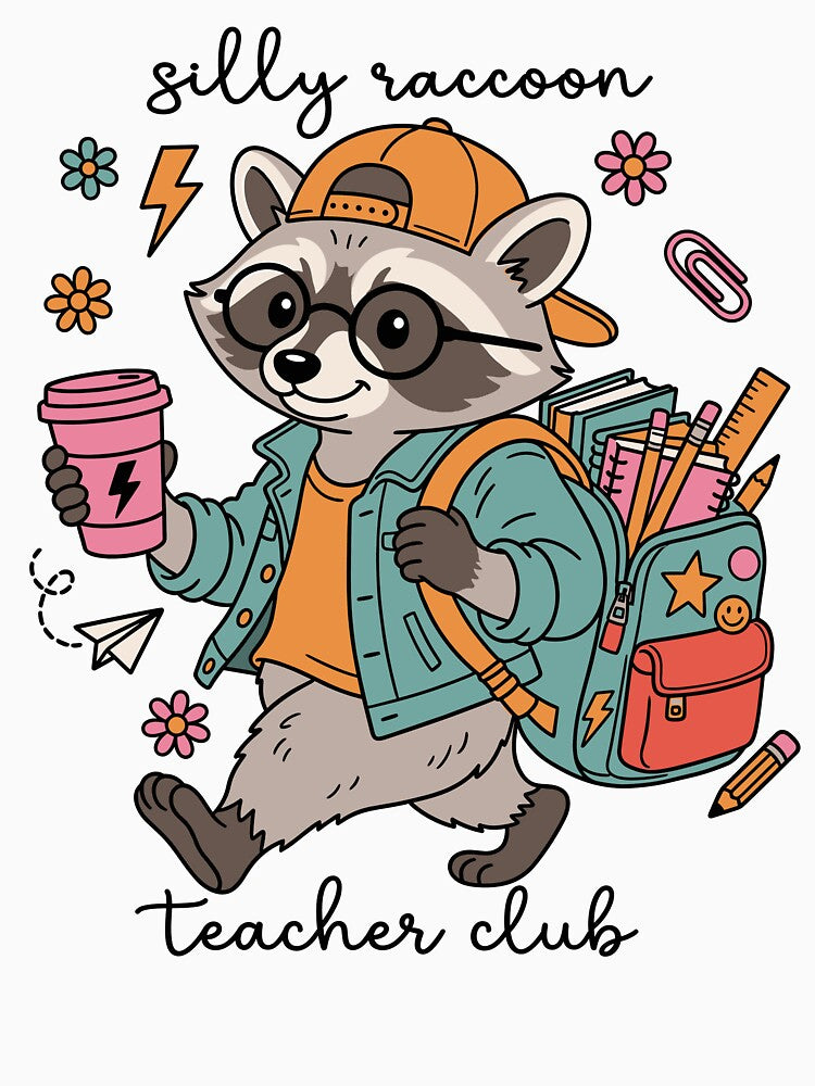 Silly Raccoon Teacher Club Back to School by KroghDs