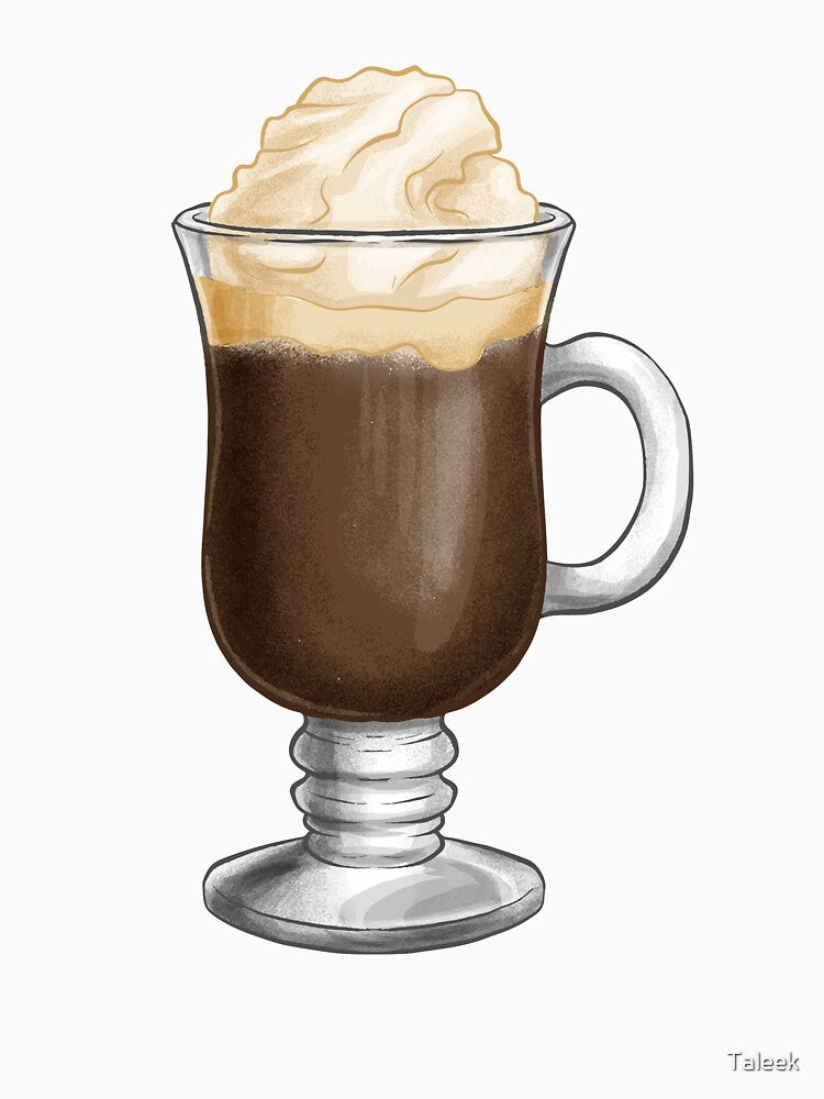hand-drawn creamy irish coffee by Taleek