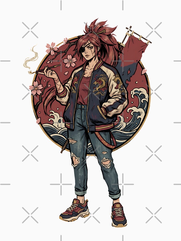 Casual Baiken Guilty Gear Strive – Streetwear Ronin Art by Senpaiwaves