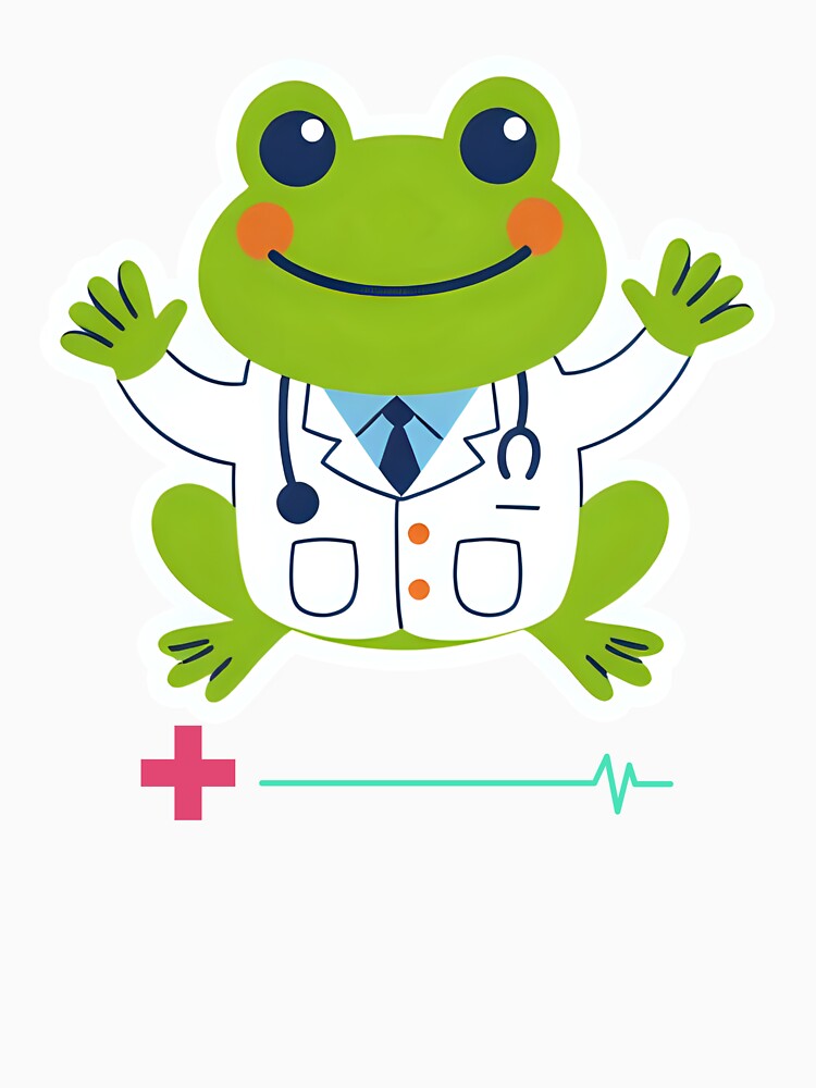 Cute Cottagecore Frog With Job Illustration by MarcelooArt