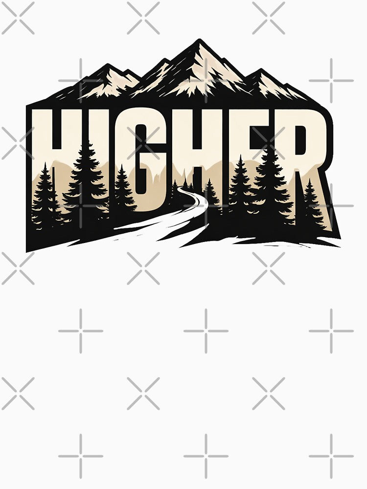 Higher Mountain Trail Hiking Adventure Graphic by SaDesign99