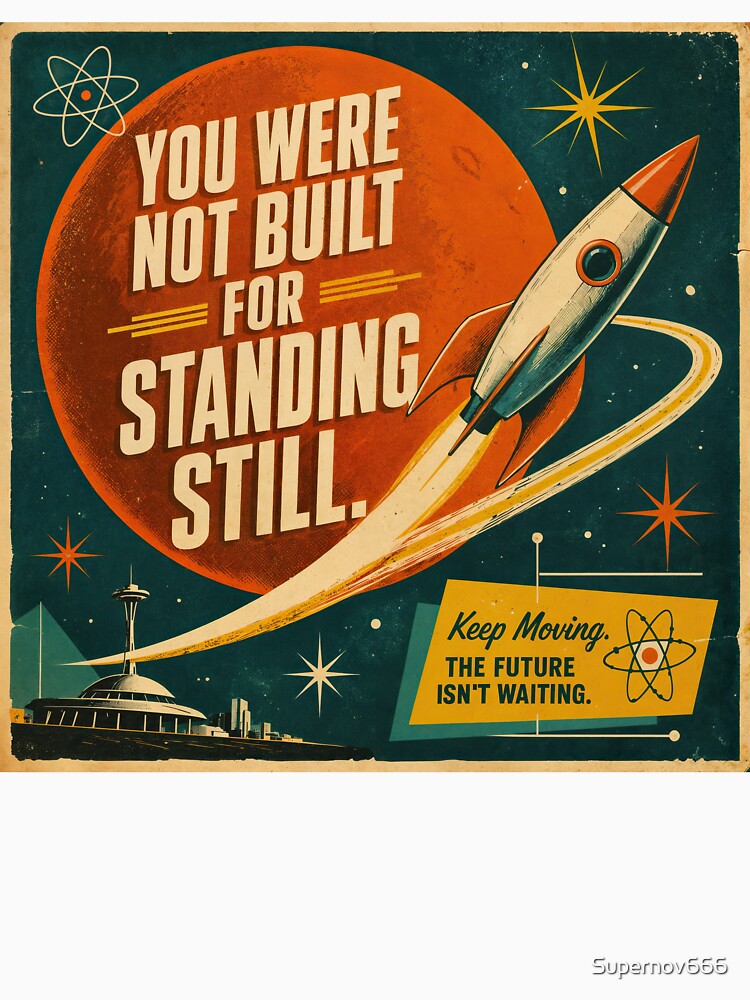 Copy of Wall Art - Postcard - Retro Rocket to the Future by ForeverPrintsOK