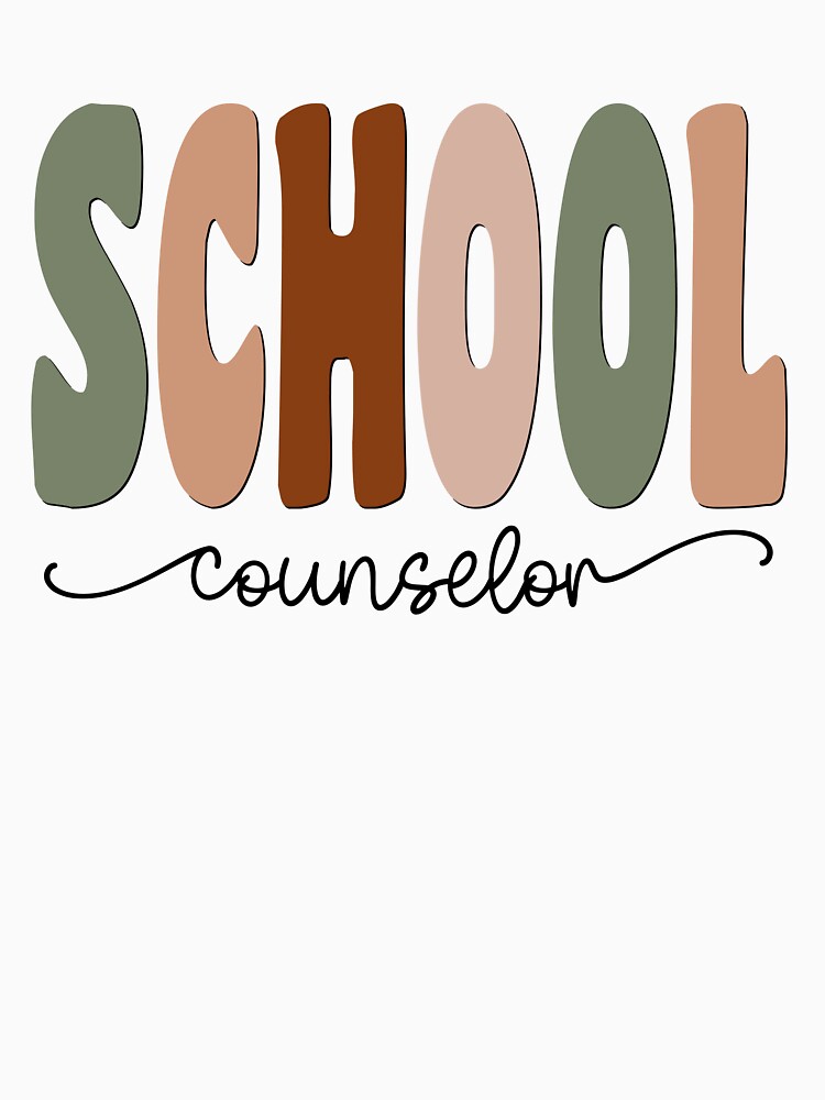 School Counselor Boho Retro Script Design by mysticblvd