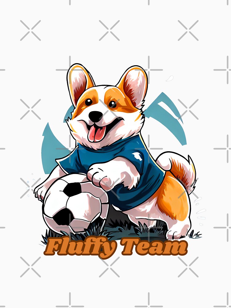 FLUFFY TEAM Corgi and Football for corgi and football lovers by PetShopShirts Unisex , , , Long Sleeve Tee