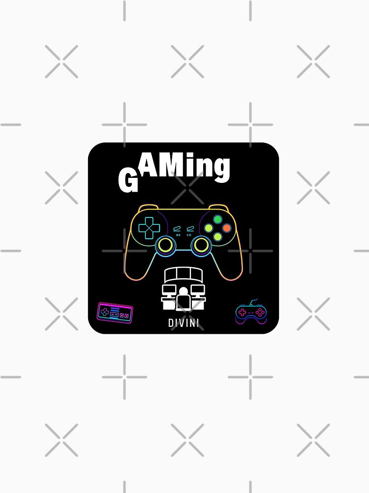 Neon Gaming Controller Minimal Gamer Design by Divini_
