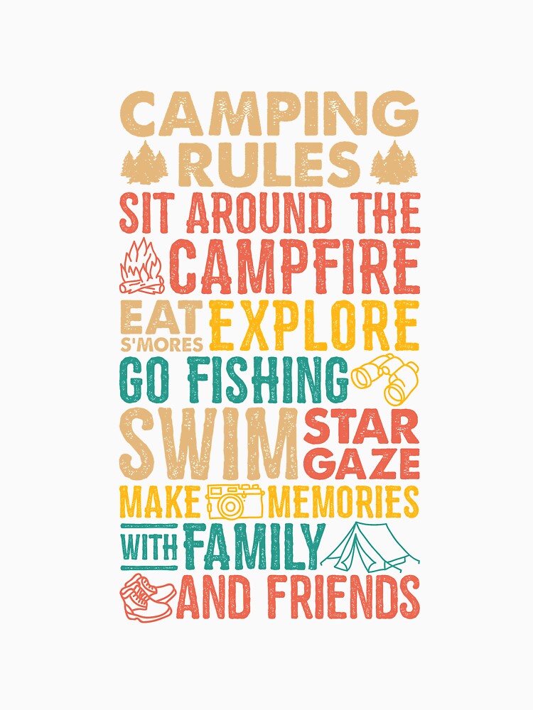 Camping Rules Gifts For Family Camping by ajw1