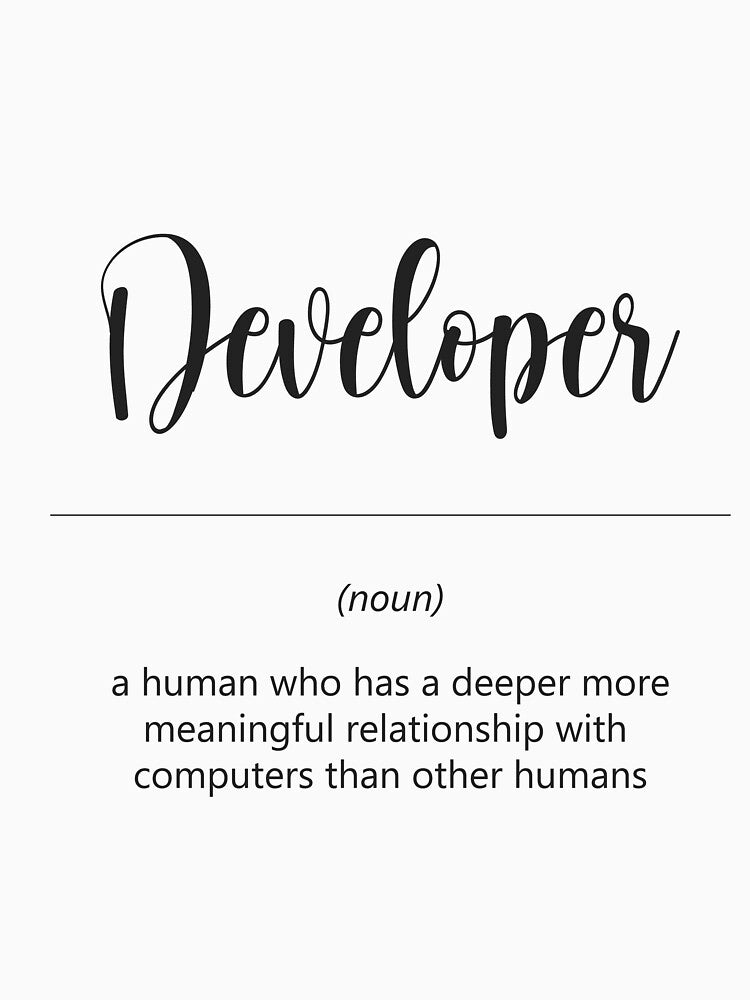 Developer Definition - Developer Gift - Office Wall Art by Motiveers
