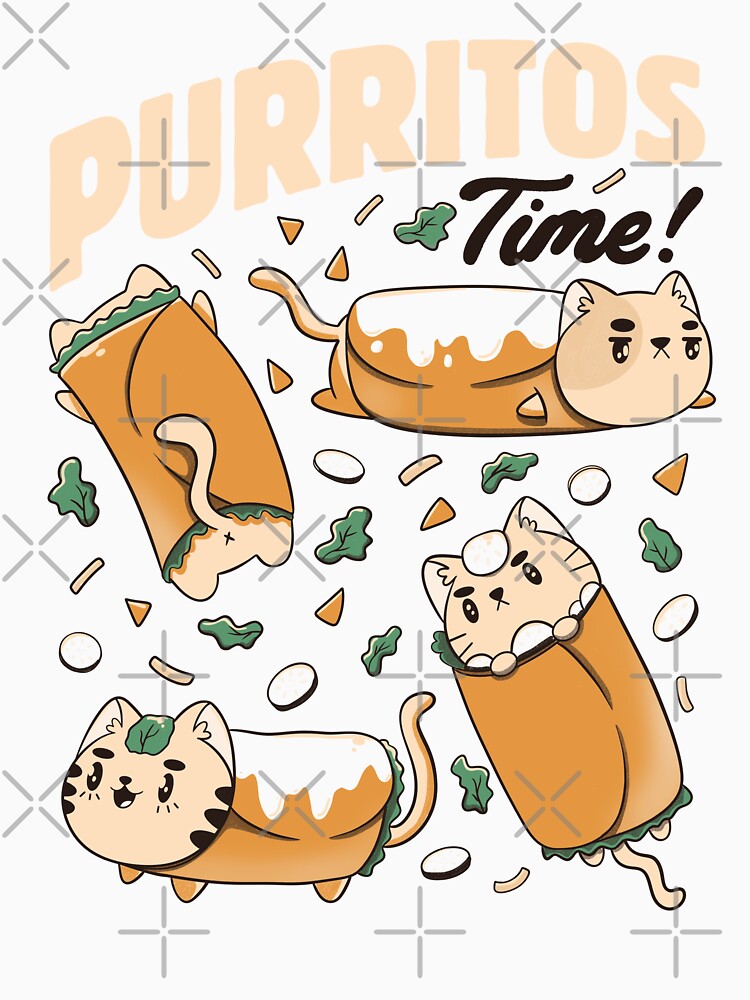 Purritos Time Burrito Cat Funny Mexican Food by Tobe Fonseca by Tobe Fonseca®