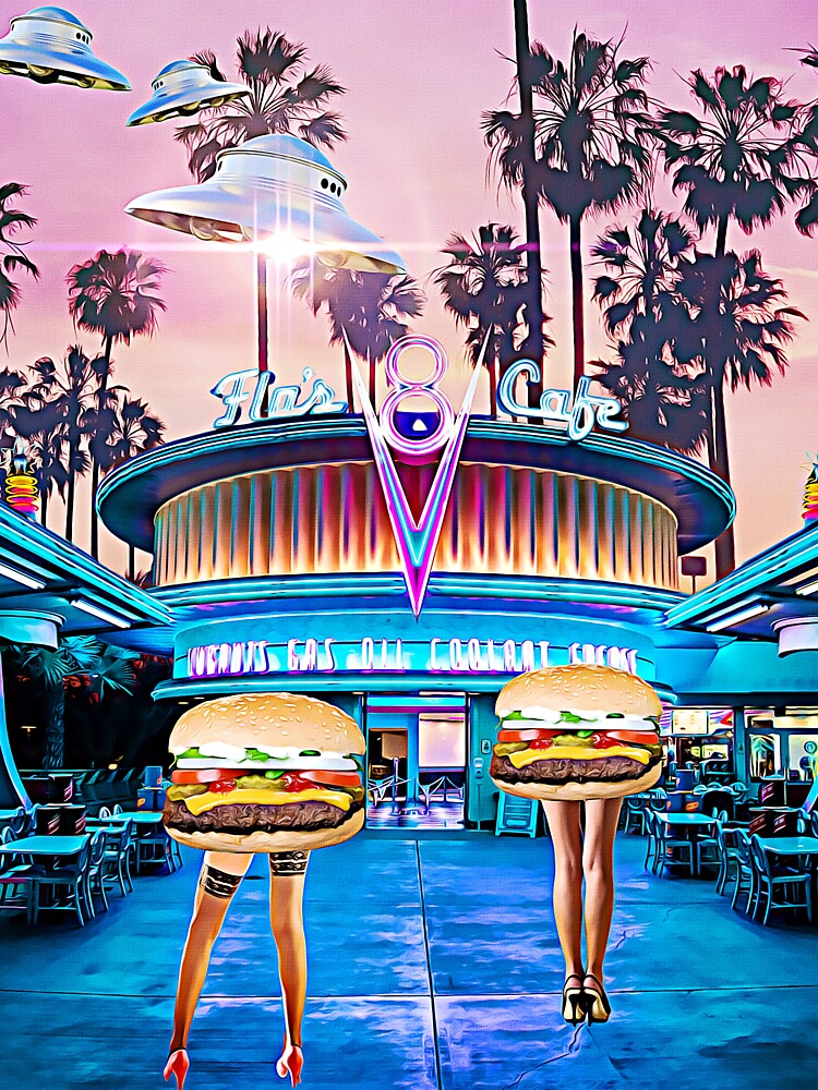 1950's Hamburger Alien Diner by PopVelvet