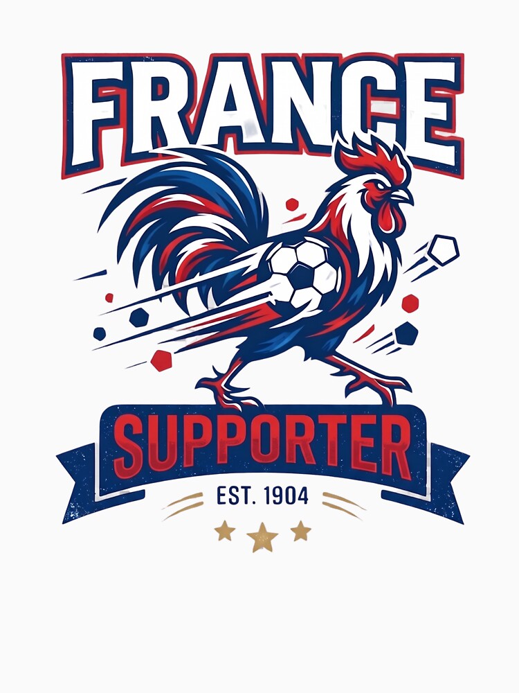 France Football Supporter Rooster – World Cup Soccer Fan Design by SzymonC000zyArt Unisex , , , Long Sleeve Tee