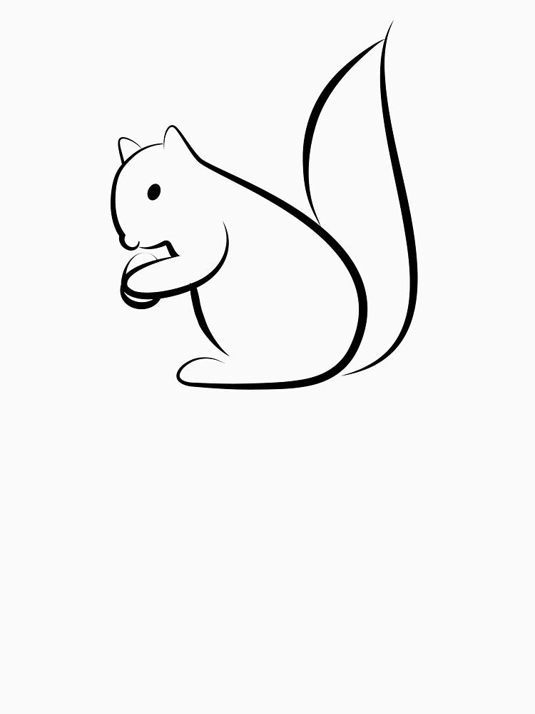 Line Art Squirrel Illustration by OG-Graphics