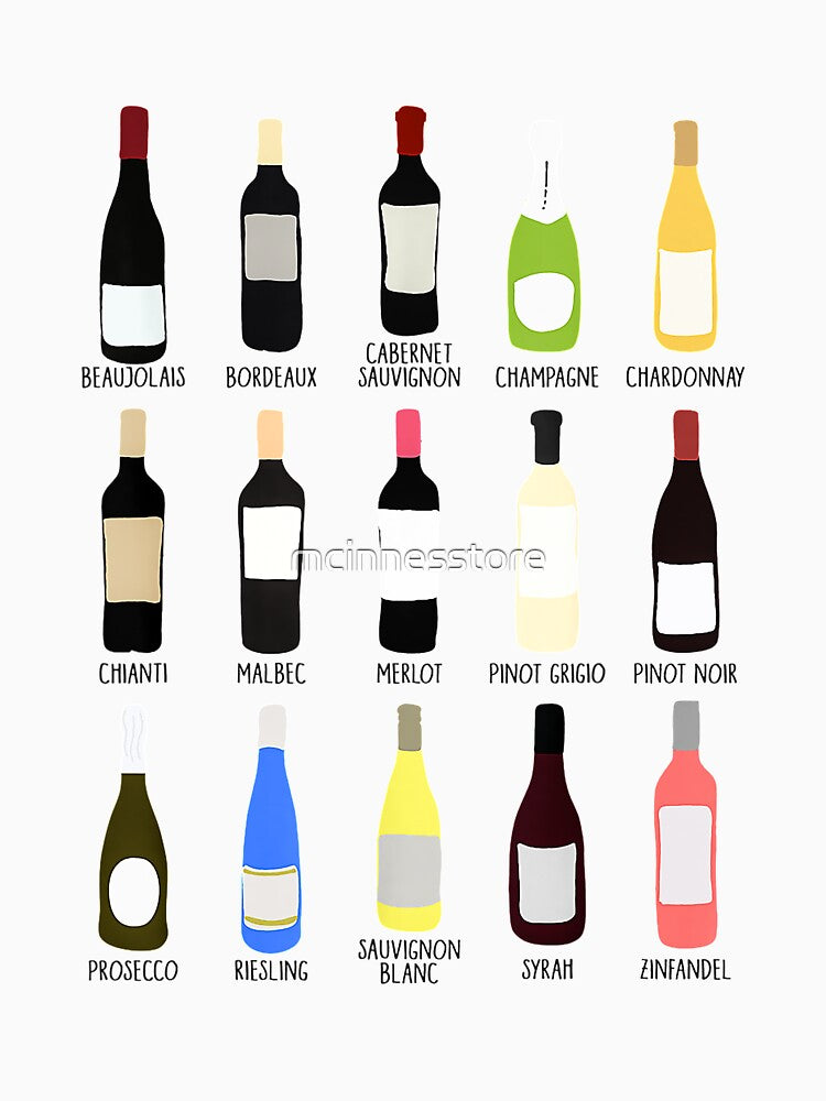 Wines Bottles of Wine Identification Graphic by mcinnesstore