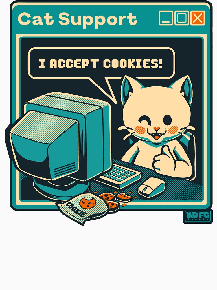 Tech Support I Accept Cookies Cat by World Domination For Cats ®
