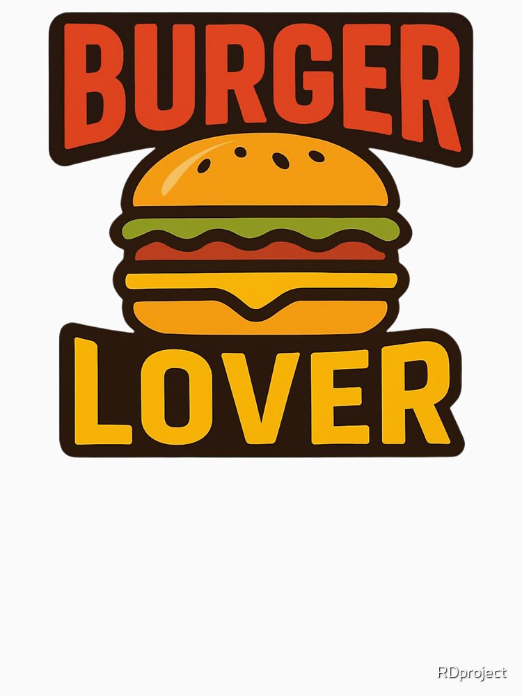 Retro Burger Lover Badge - Classic Cheeseburger Illustration by RDproject