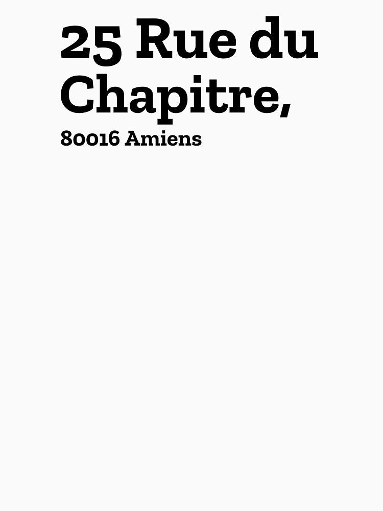 Amiens Stadium Address by The Chuck Wagon Unisex , , , Long Sleeve Tee
