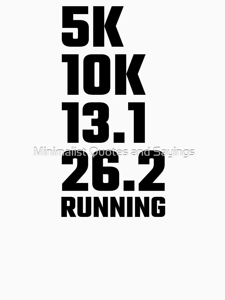 Running lover Gift, Marathon Distance by Minimalist Quotes and Sayings
