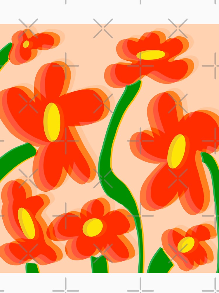 Groovy Abstract Flowers in Retro by fabinthelab