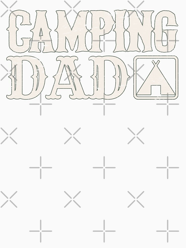 Distressed Style Camping Dad Fun Camping Black Text Design by TrulyEpoque