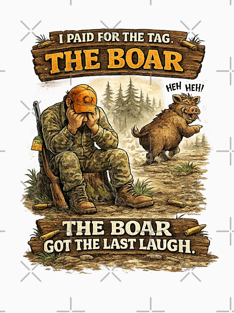 The Boar Got The Last Laugh - Funny Hunting Design by C6S5M
