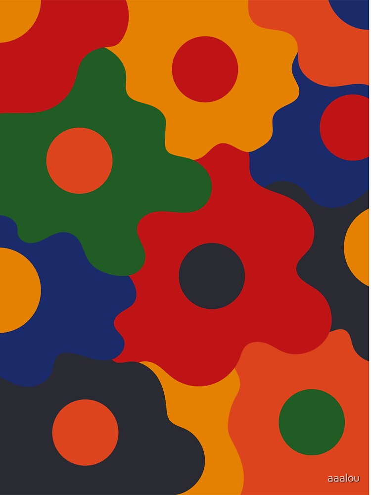 Retro Groovy Flowers - True Autumn Seasonal Color Palette by aaalou