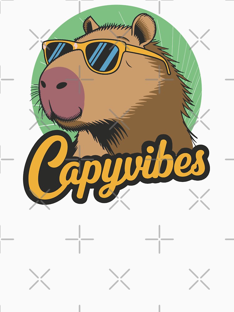 Capybara Cool Vibes–Funny Capybara with Sunglasses Retro Design by EzekRenne