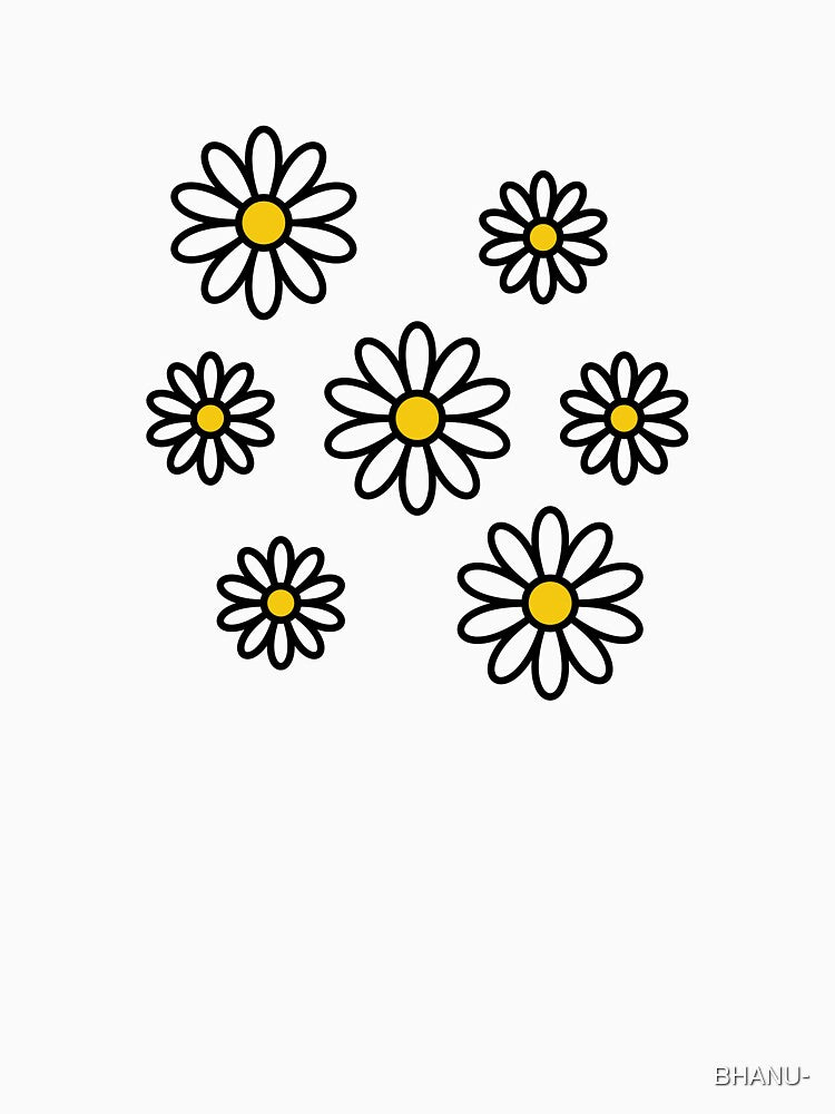 Cute Daisy Flowers by Ceylonex Arts