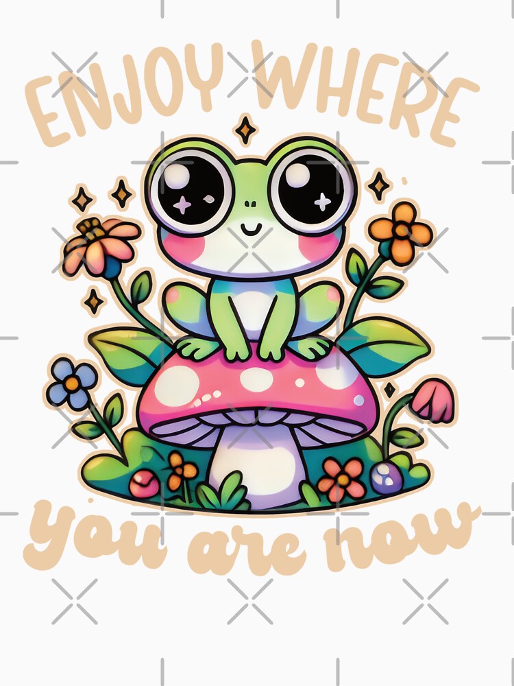 kawaii cottagecore frog by samah82
