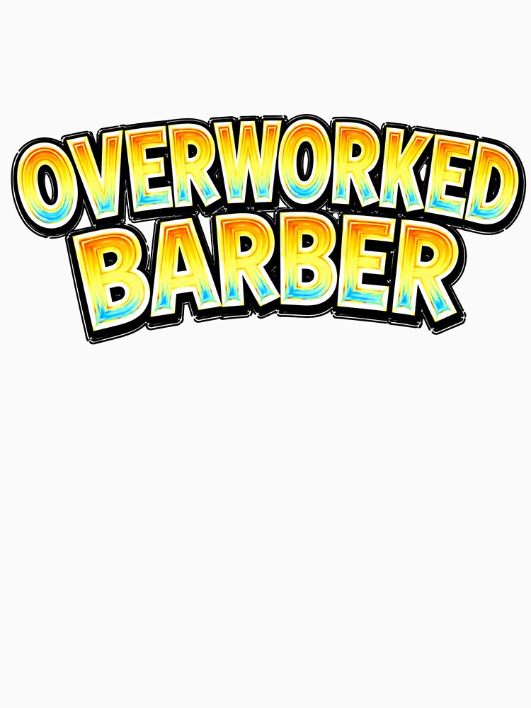 Overworked Barber Tired Hair Stylist by Mac Sketches