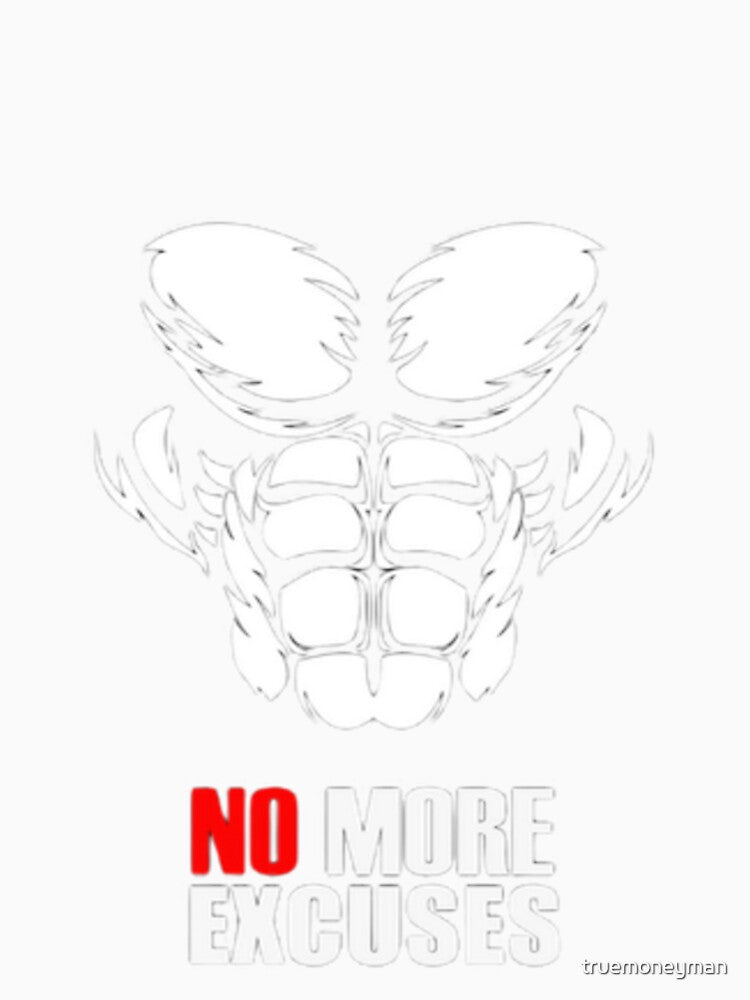 No more excuse gym motivation workout motivation illustration premium design by truemoneyman