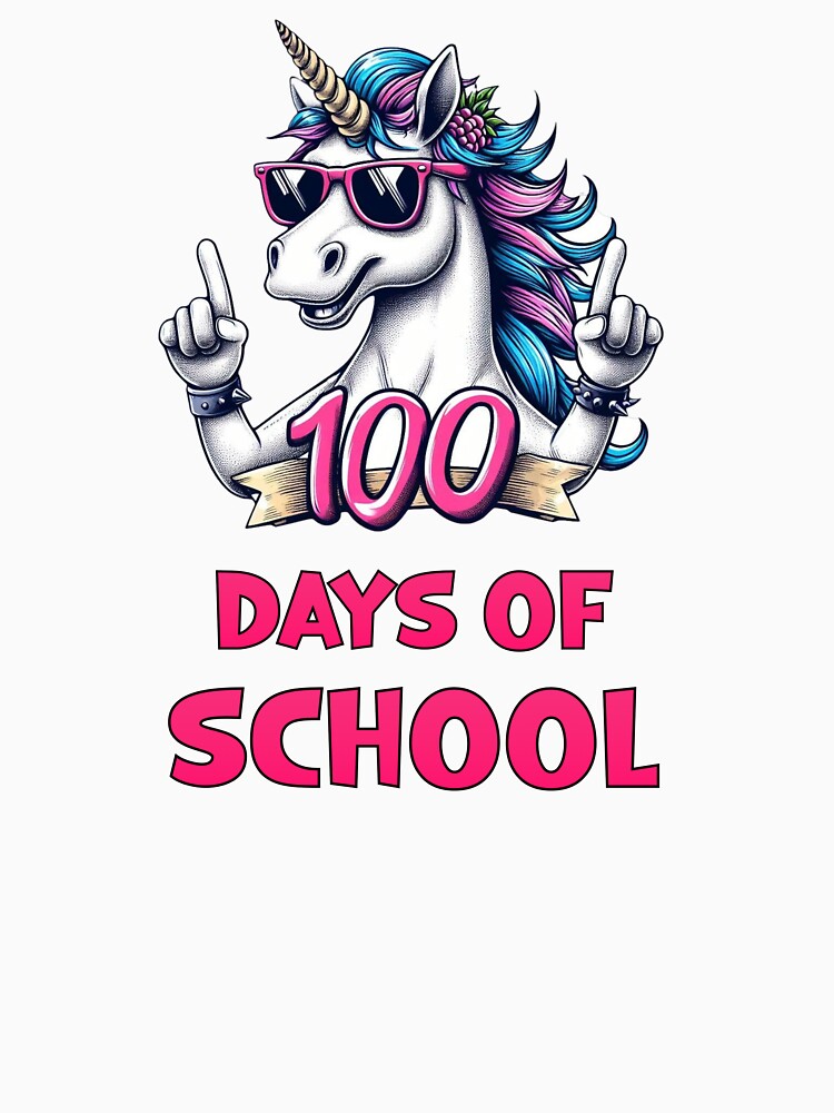 100 Days of School Unicorn by HeadTurningArt
