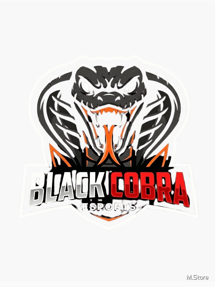 Black Cobra Esports Logo - Fierce Snake Mascot Art by M.Store