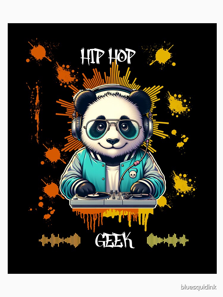 Hip Hop Geek, Rap, DJ, Panda by bluesquidink