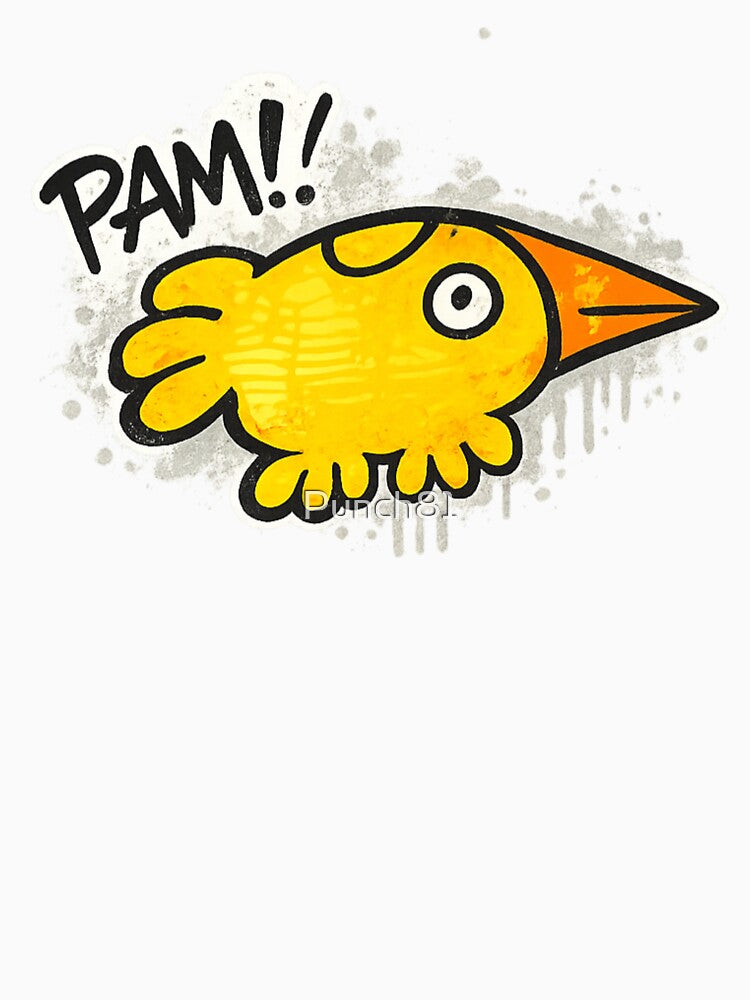 Yellow Pam Graffiti Bird | Melbourne Street Art Inspired Sticker & T-Shirt by Punch81