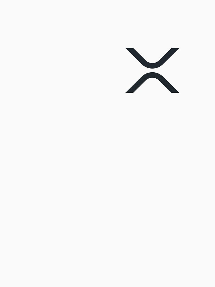 XRP Ripple Cryptocurrency Logo Minimalist Cross Minimal by mkilpt