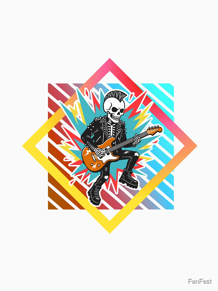 Punk Guitarist Skeleton by FanFest