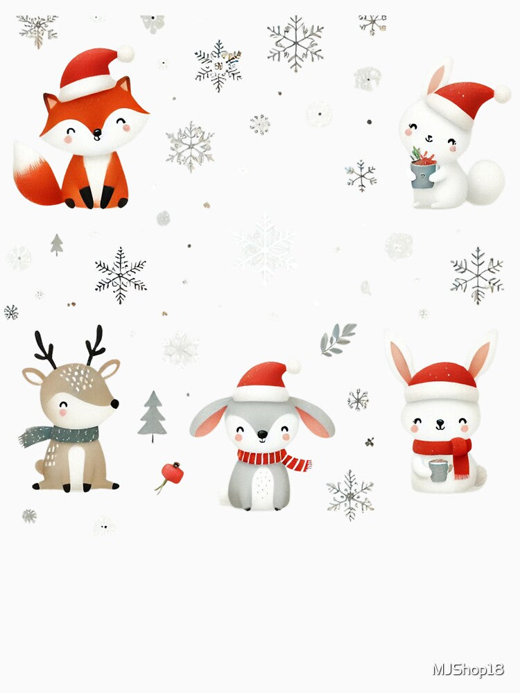 Cute Winter Animals Christmas Pattern by MJShop18