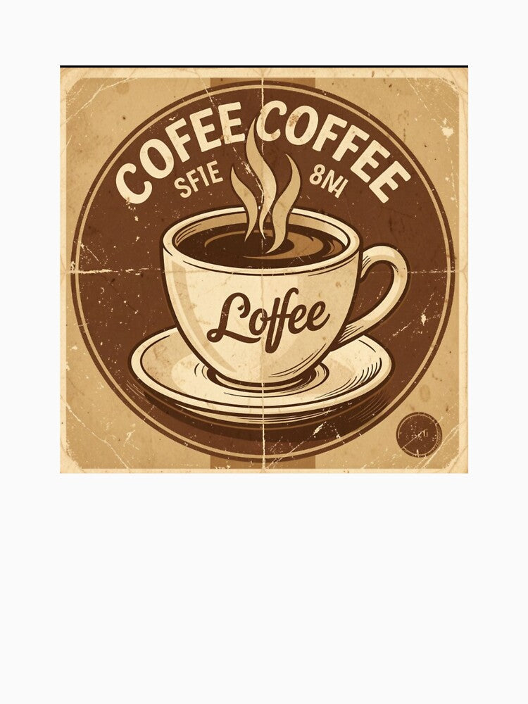 Vintage Coffee Cup retro design - Classic Cafè Style illustration by LunaVales