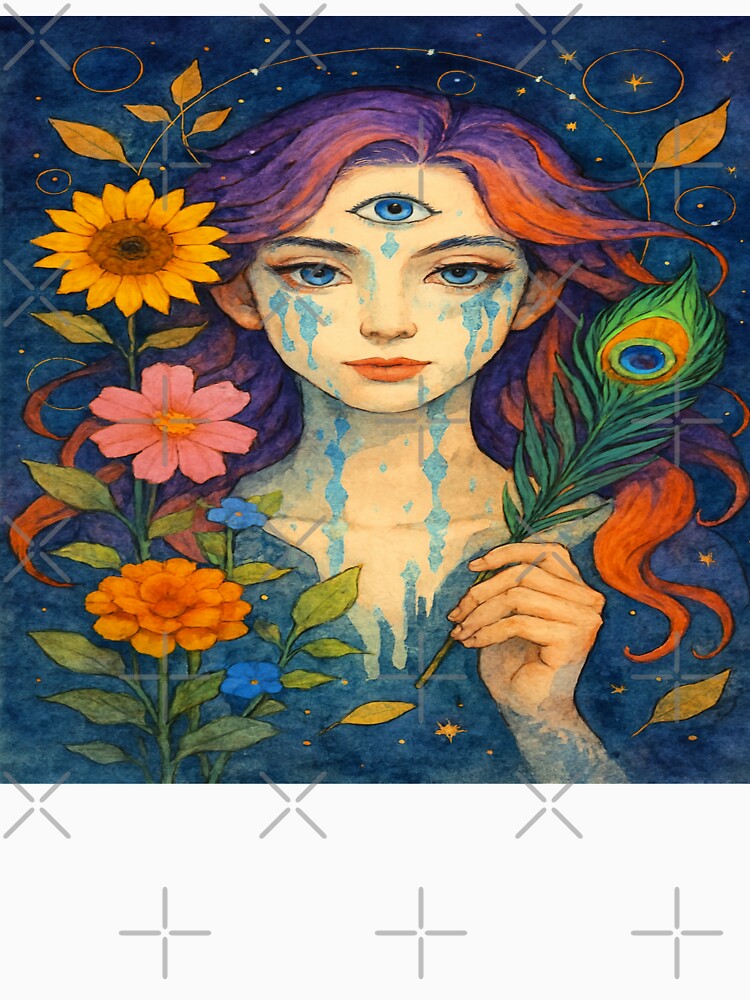 mythological guardian of flowers and third eye by Ecosetereos
