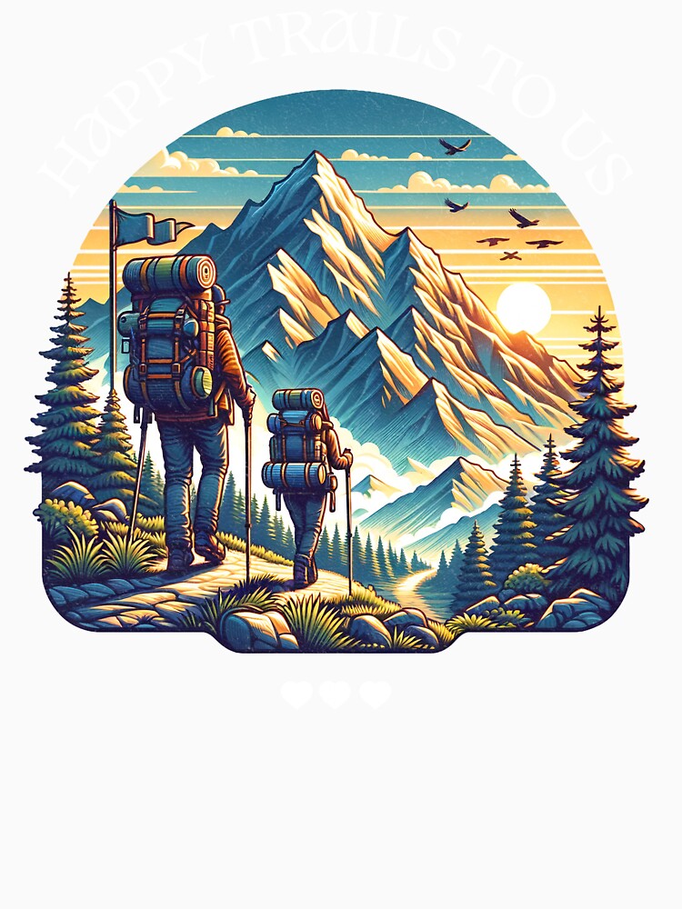 Happy Trails to Us Hiking by Sachie's Studio
