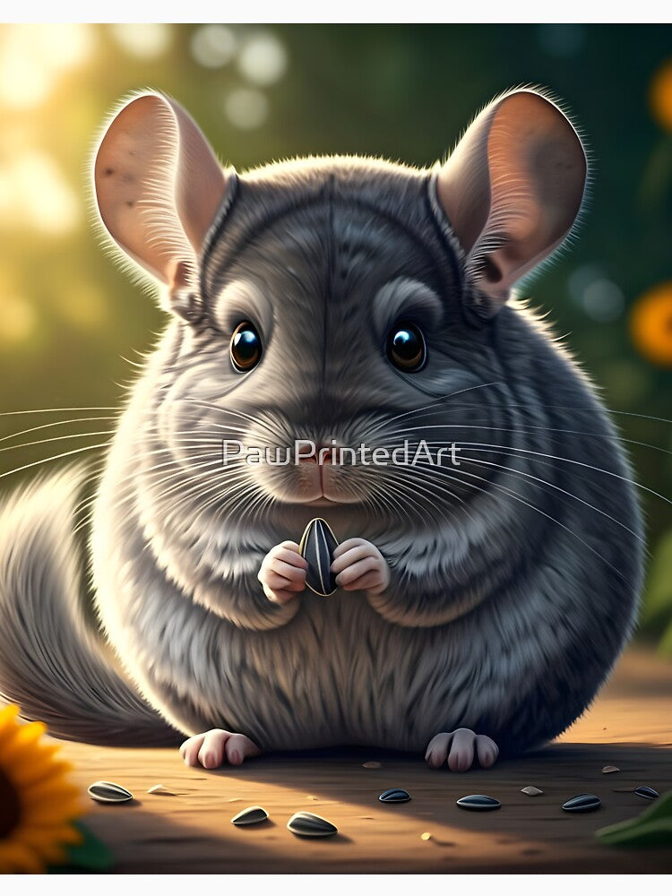 “Floof Level: Chinchilla” by PawPrintedArt