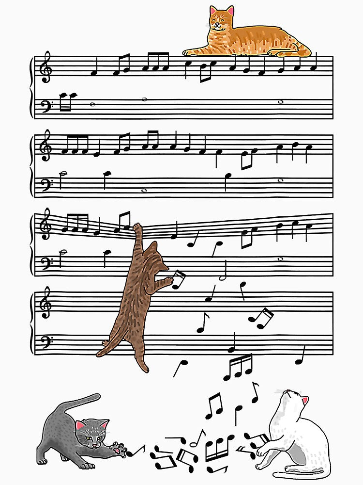Musical Cats Cat And Music Lover by AaronWeedo