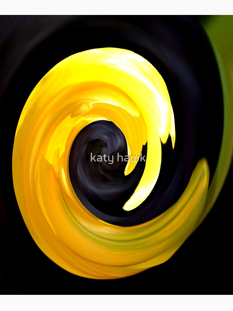 Yellow Black Abstract by katy hawk Unisex , , , Long Sleeve Tee