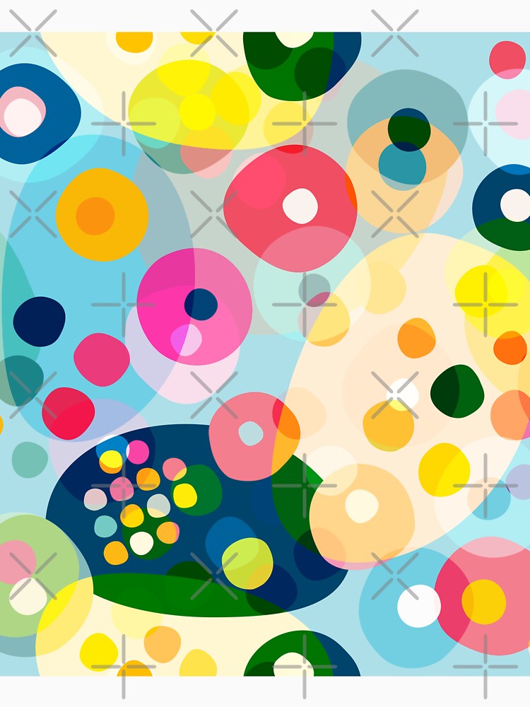 Retro Abstract Overlapping Circles Pattern Colorful by jttrends