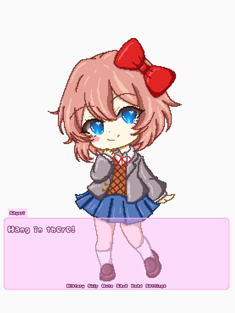 Sayori Doki Doki Literature Club pixel-art by MiloBoo