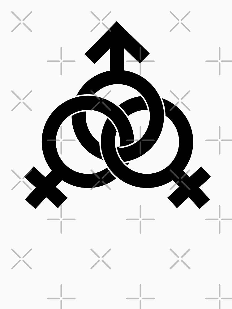 Male Female Female Threesome Triad Trio Polyam Polyamory Symbol by RoguePixel