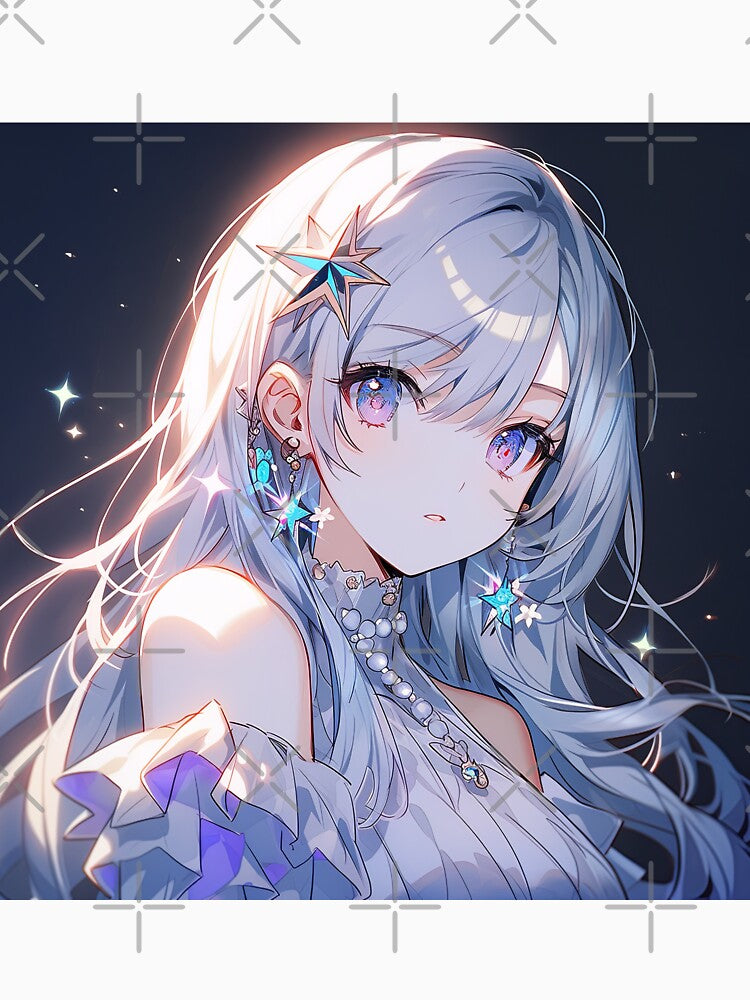Starry Eyed Celestial Maiden Anime Girl by bubblegoth
